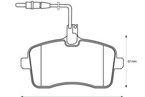 Jeux de patin de frein AV PEUGEOT 407
