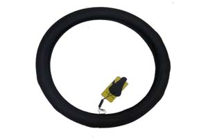 Couvre volant cuir noir