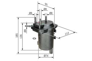 FILTRE A  CARBURANT BOSCH 