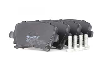 Kit de plaquettes de frein, frein à disque Essieu arrière RIDEX