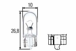 AMPOULE, PLAQUE D'IMMATRICULATION HELLA 