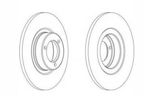Disque de frein Essieu avant, Ø: 241mm FERODO