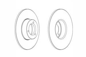 Disque de frein Essieu avant, Ø: 244mm FERODO